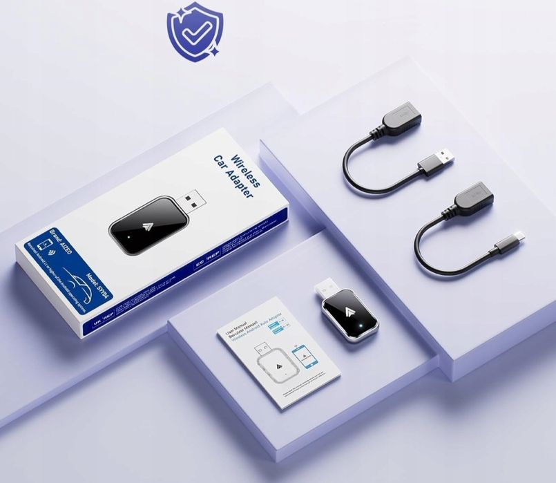 AIZEO Bezprzewodowy Adapter Samochodowy Android Bluetooth Wi-Fi