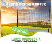 Kompletne ogrodzenie panelowe 3D 123cm z podmurówką