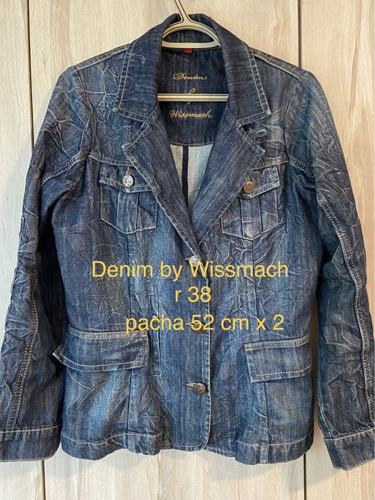Denim by Wissmach rozm 38 damska kurtka jeansowa dżinsowa „gnieciona”