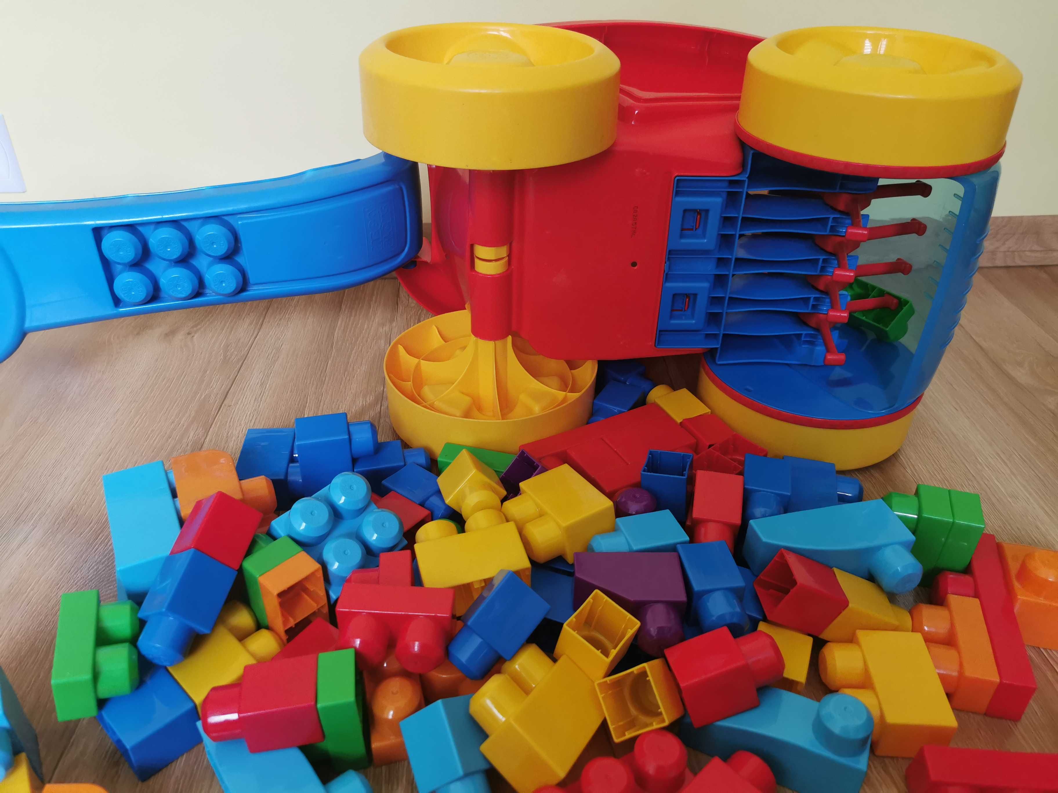 Fisher Price Mega Bloks First Builders Wózek Zbieracz Sorter + klocki