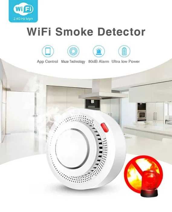 (NOVO) Sensor Fumo WiFi Inteligente Tuya SmartLife Alarme Incêndio