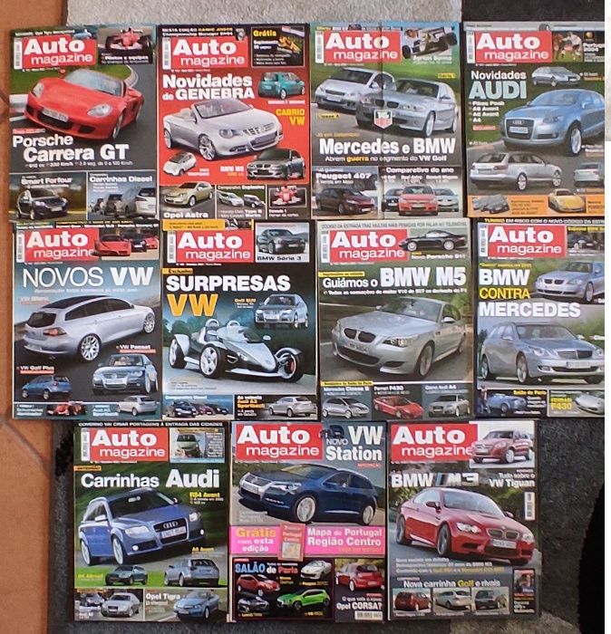 Revistas Quattroruote, Automagazine, Top Gear, Vintage e outras