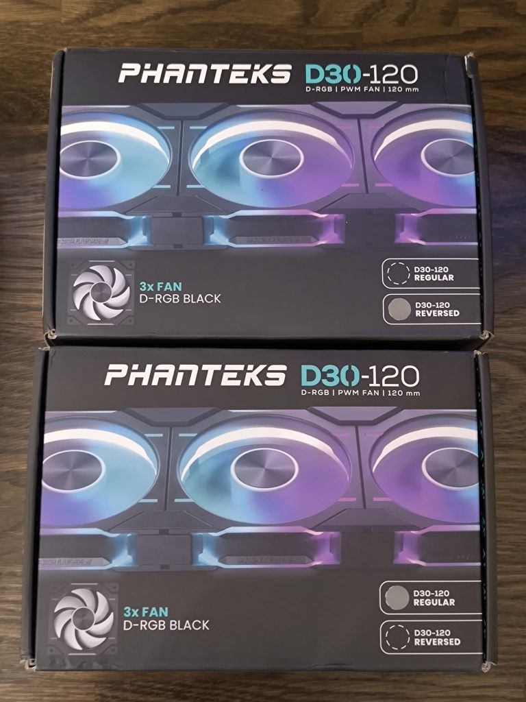 Phanteks D30-120 D-RGB чорні та білі, стандартні та реверсивні
