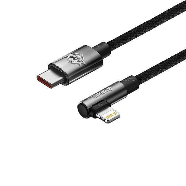 Kabel Baseus Cavp kątowy Lightning - Usb-c 20w 480Mb/s 1m - czarny