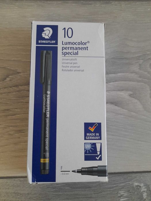 Pisaki permanentne lumocolor czarne 10 szt