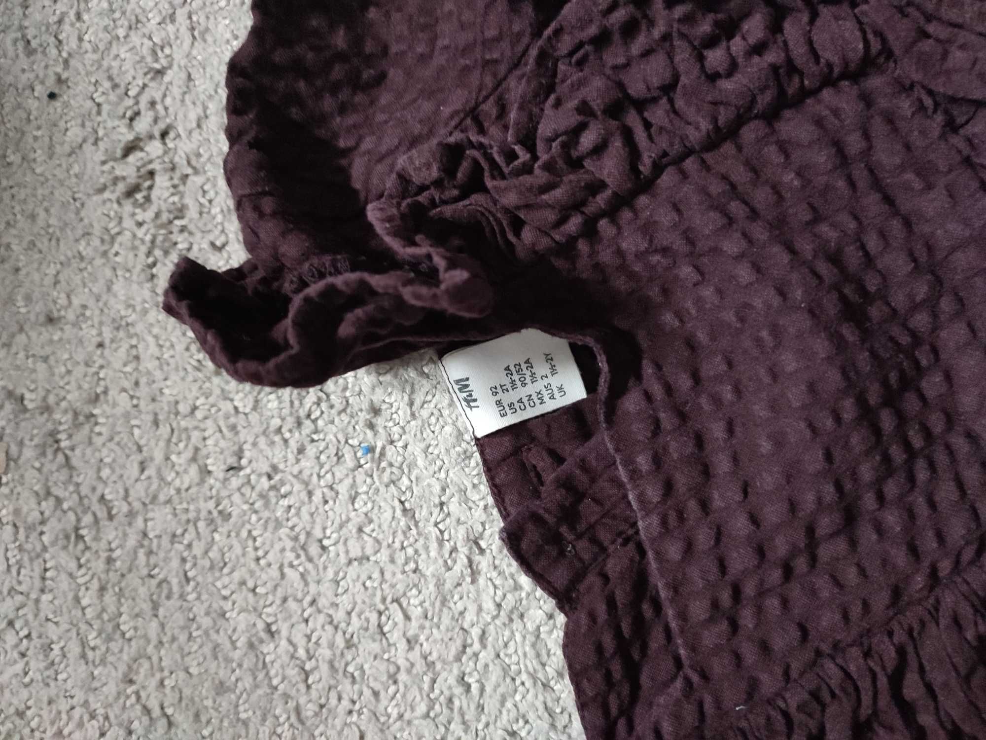 Śliczna brązowa sukienka h&m 92cm