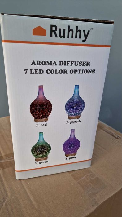 Аромадифузор-зволожувач повітря Аромо яскрава  RGB-підсвітка 100мл