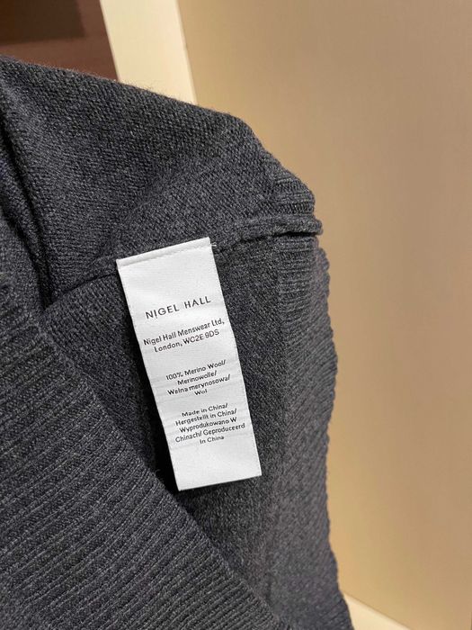 Nigel Hall, 100% мериносова вовна, светр 1/4 Zip