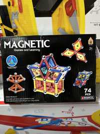 Магнітний конструктор на 74 деталі / конструктор для дітей / магніт