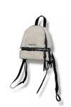 Michael Kors Rhea White Shearling Black leather bag Backpack Plecak