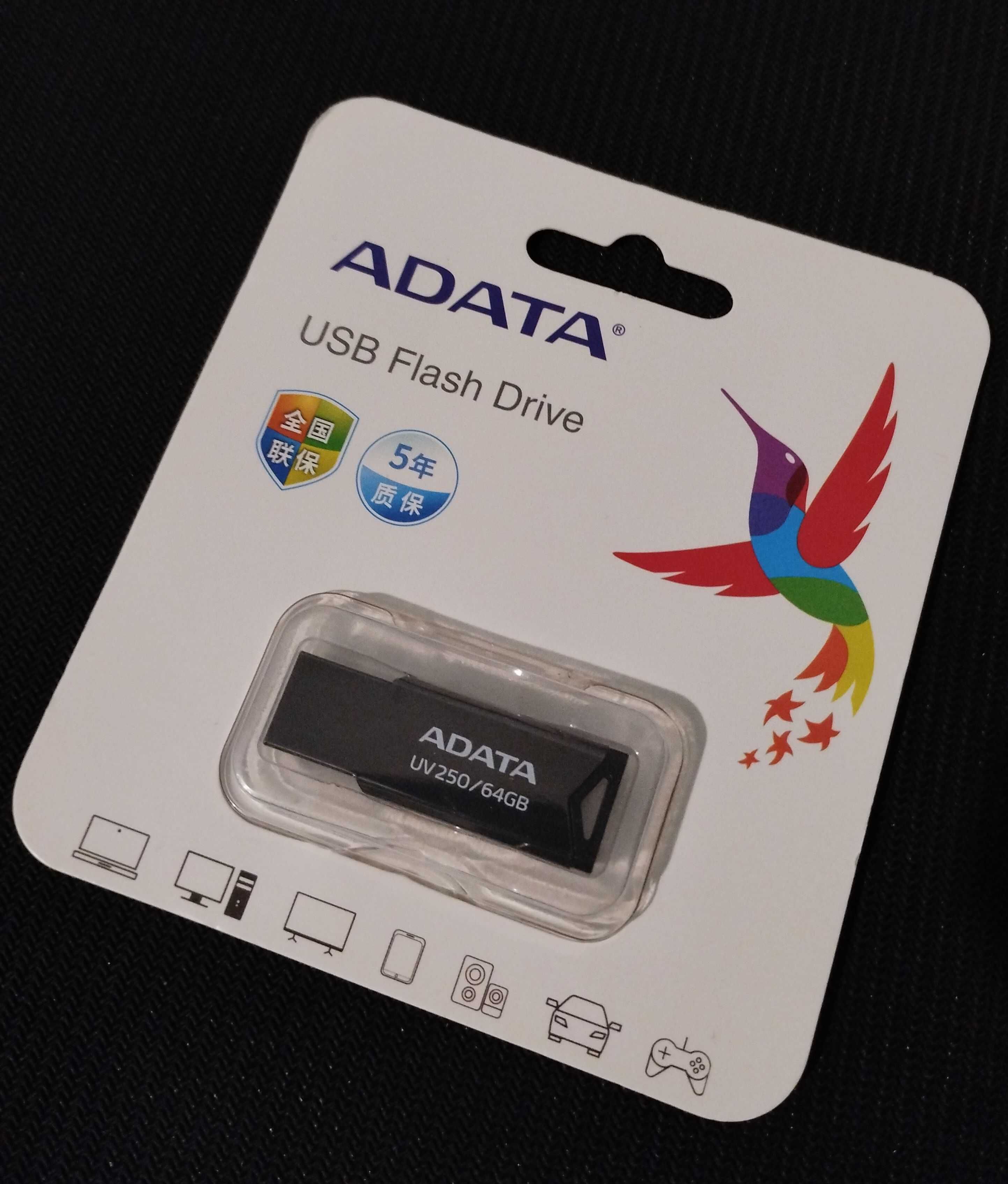 Флеш память USB 3.1 ADATA 64 Gb металлическая