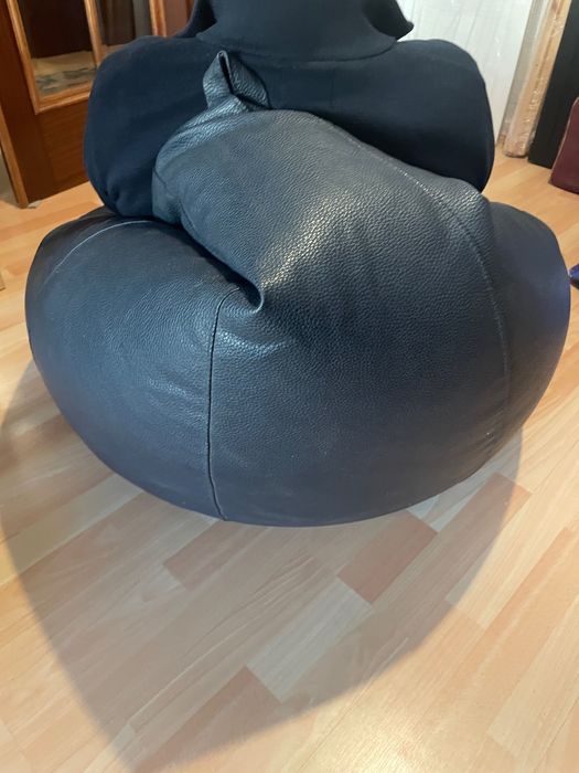 Puff couro sintetico