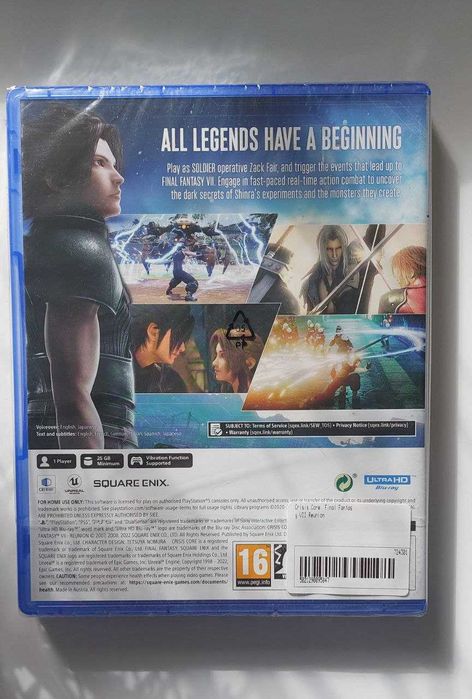 Нова гра для PS5 Crisis Core: Final Fantasy Vll reunion