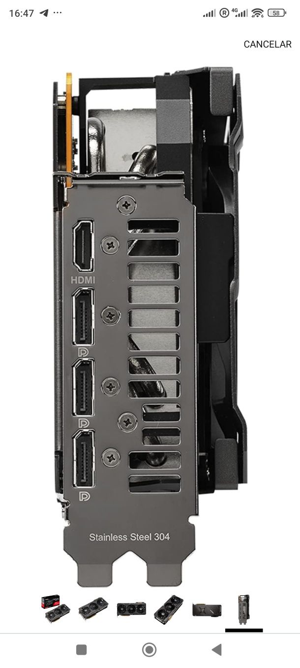 Placa gráfica TUF GAMING RX 6900 XT 16GB