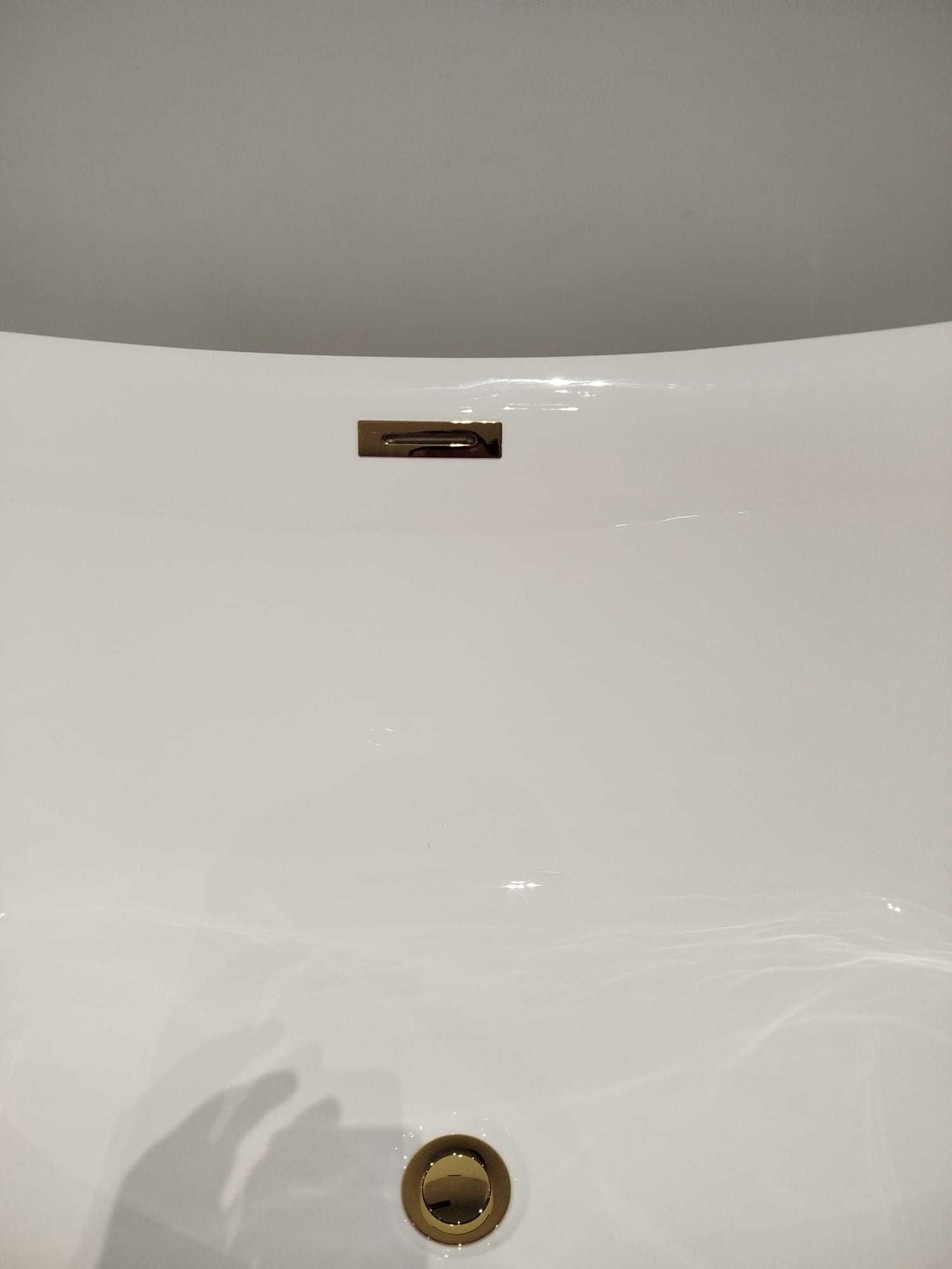Wanna wolnostojąca OUTLET 160 jasper złote dodatki