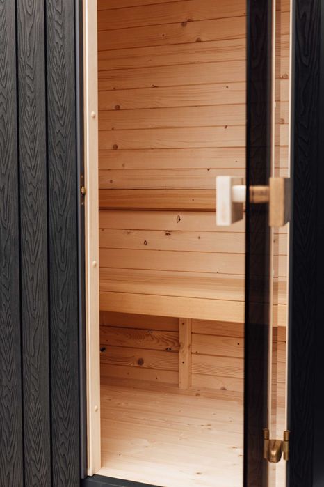 Mała Sauna ogrodowa 160x120 cm | 2-3 osobowa | Piec 3,5KW | OD RĘKI