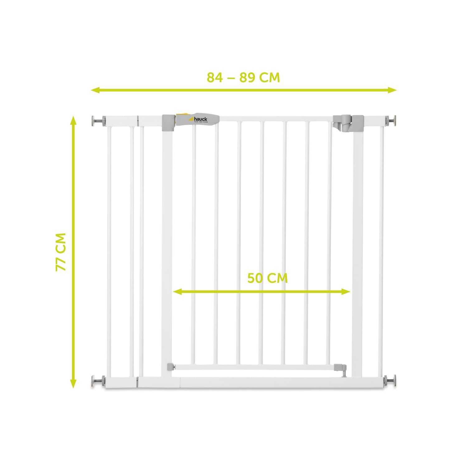 Hauck Open N Stop KD Bramka Zabezpieczająca 84 - 89 cm, Biała