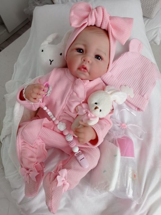 Lalka w typie reborn z wyprawką prezent lala cała winylowa winyl