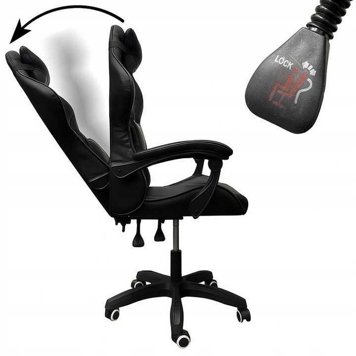 NOWY Fotel Dla Gracza Gamingowy Krzesło Ergonomiczne Do Biurka Pracy