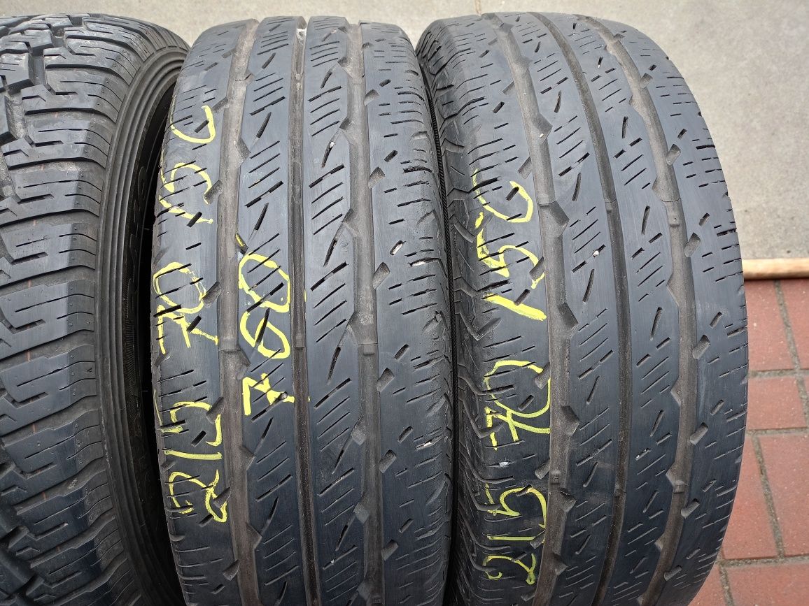 Opony letnie 215/70r15C 4sztuki  Uniroyal Hankook  9 mm 760 zl4s