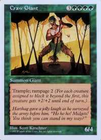 Magic the Gathering  - Craw Giant - 5th Edition