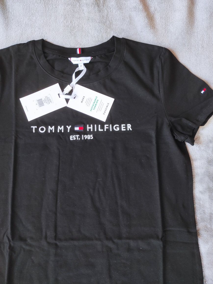 Koszulka T-shirt damski Tommy Hilfiger kolor czarny nowy