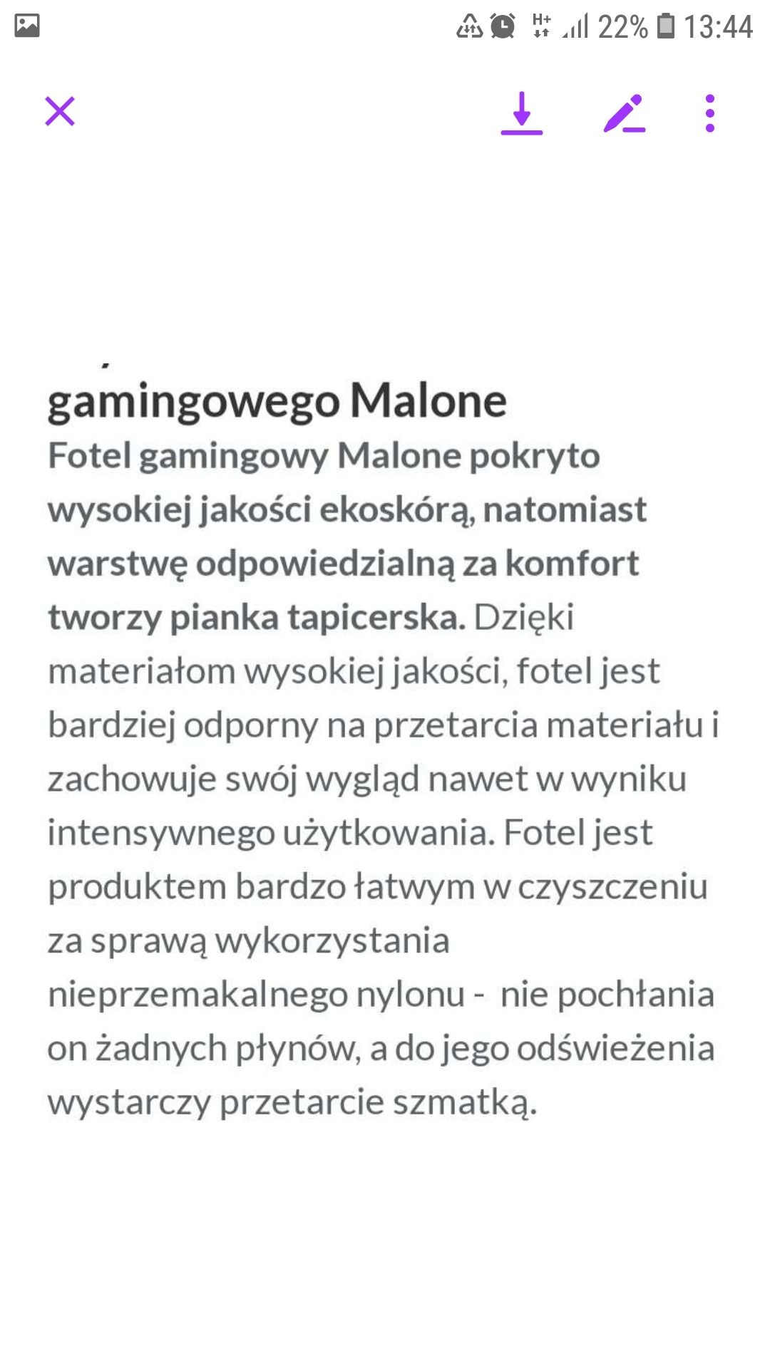 Fotel Gamingowy z poduszkami