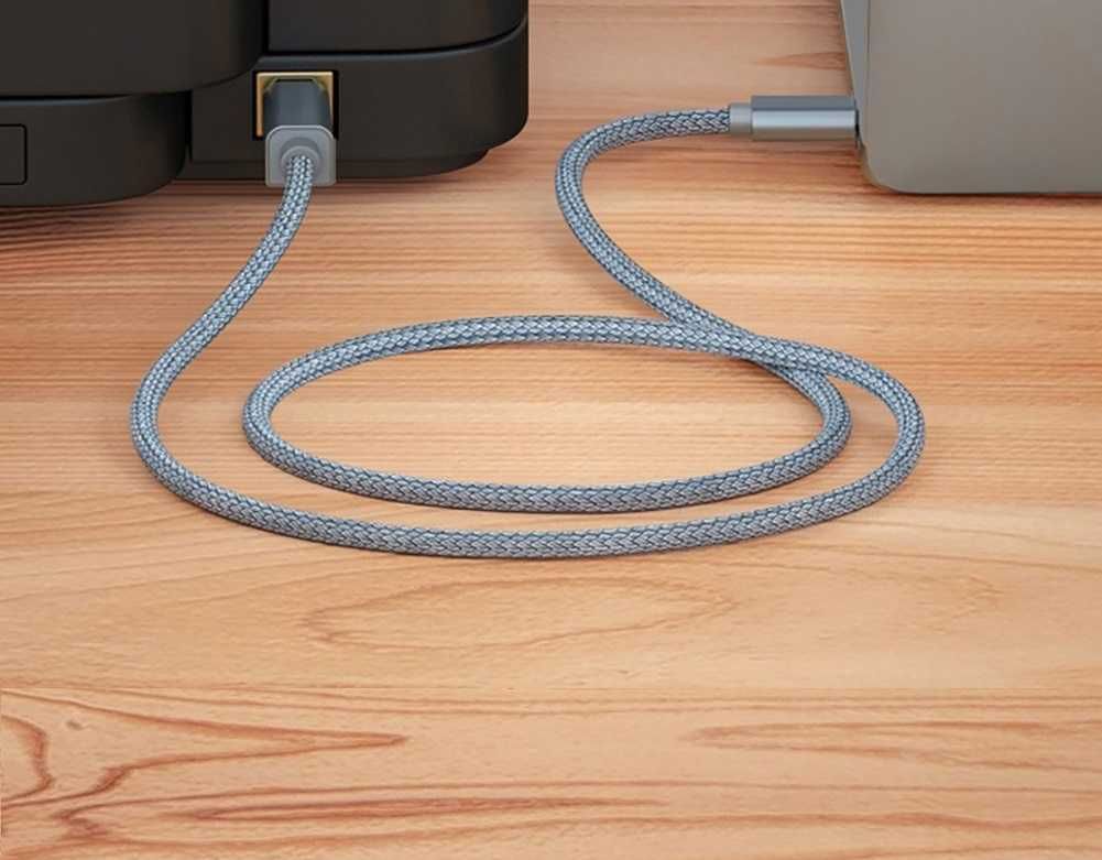 Kabel USB C do DRUKARKI USB typ C - USB B 3 metry QGeeM