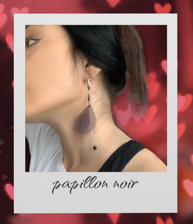 Papillon Noir kolczyki skrzydełka motyla