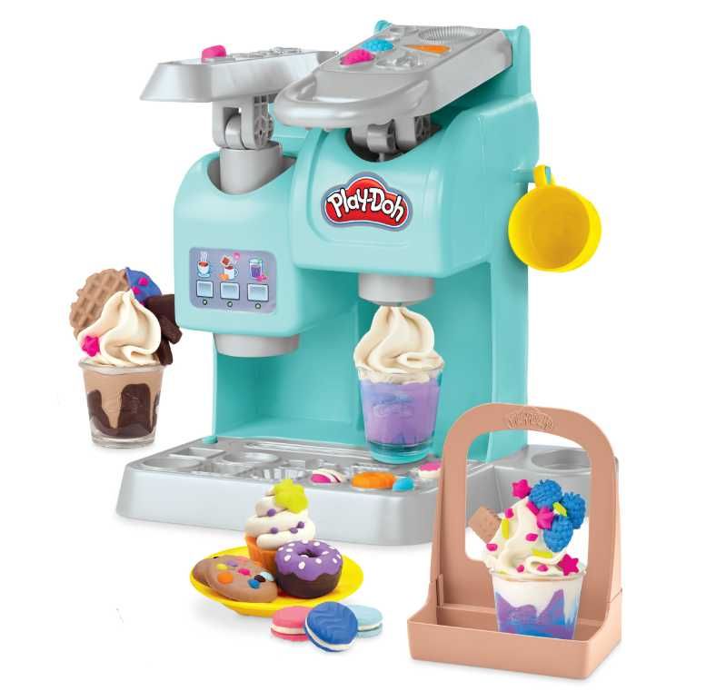 play-doh ciastolina kolorowa kawiarnia duży zestaw lody maszyna