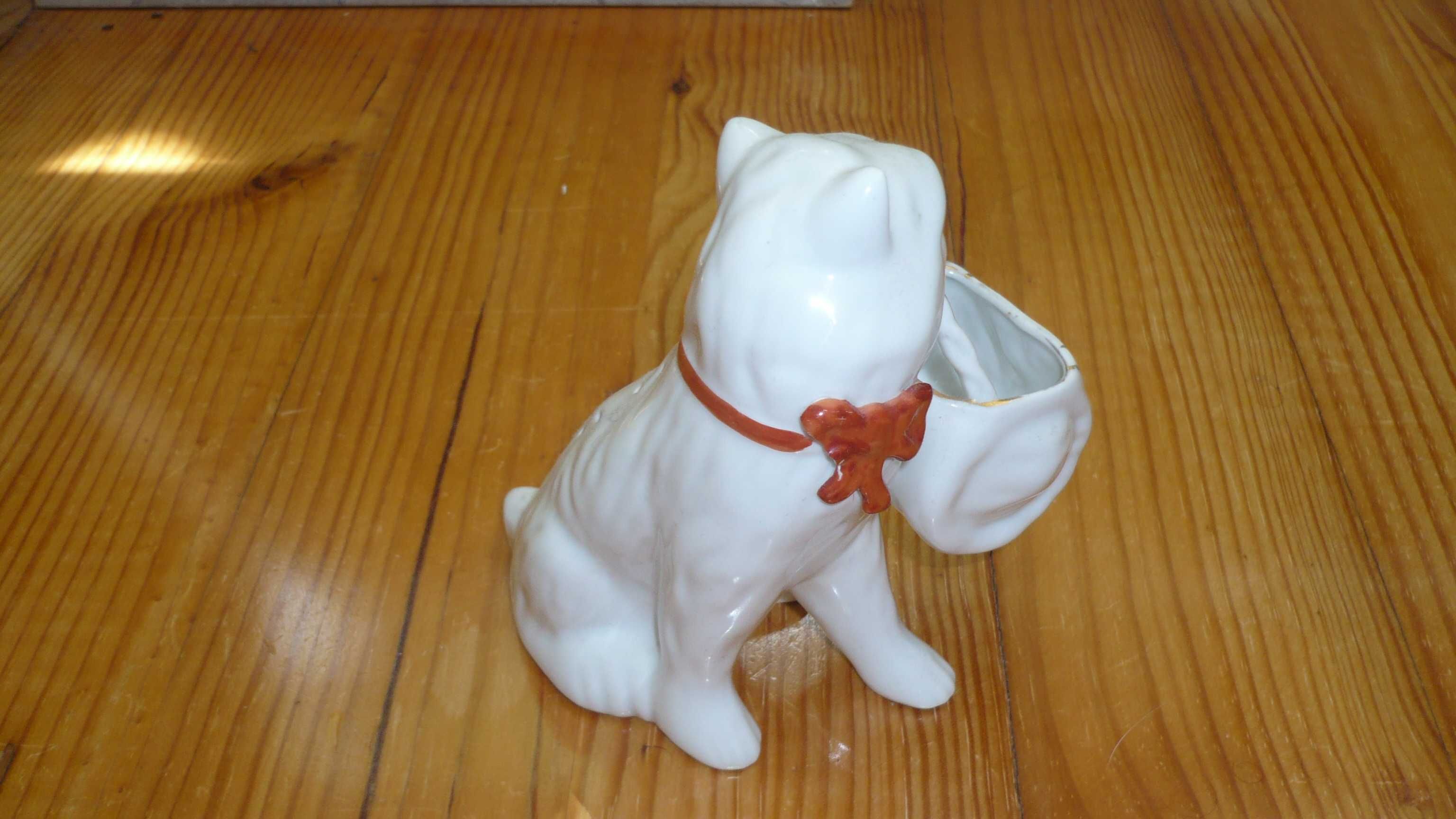 Paliteiro "Gato" Porcelana - Antigo