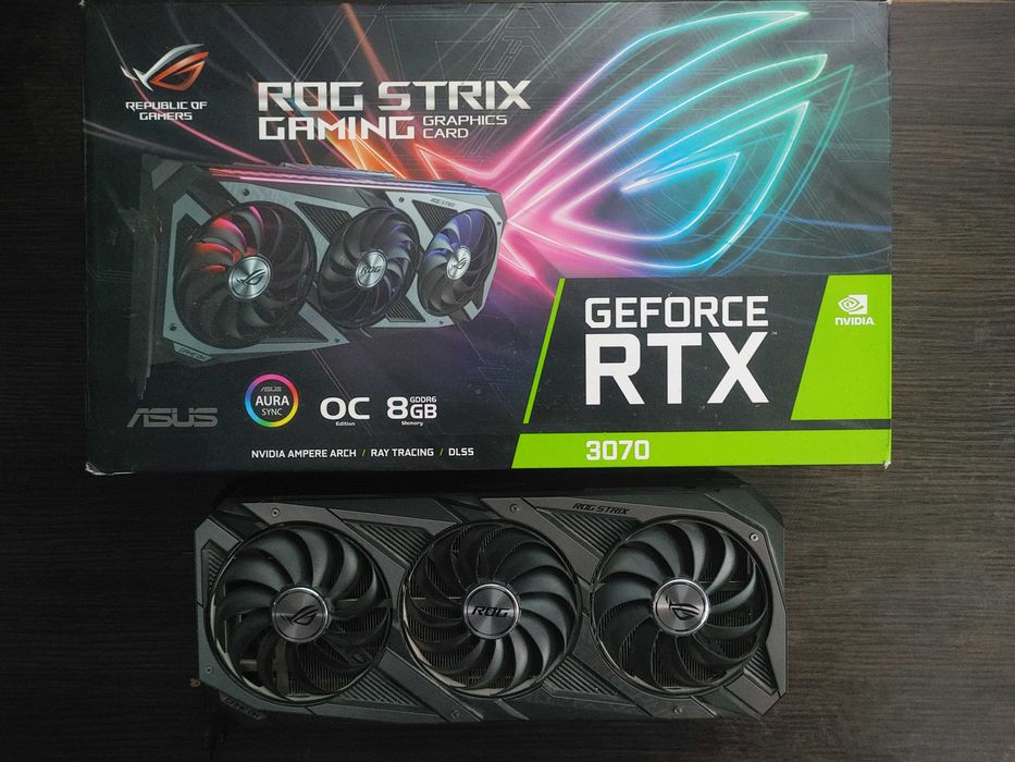 Відеокарта Asus PCI-Ex GeForce RTX 3070 ROG Strix Gaming OC 8Gb 256bit