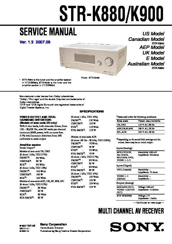 Sistema de som 6.1 Sony