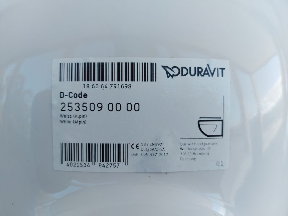 2 Sanitas Suspensas Brancas Duravit 35 x 55 cm