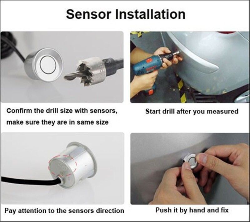 K968 Sensores Estacionamento Buzzer Kit Completo