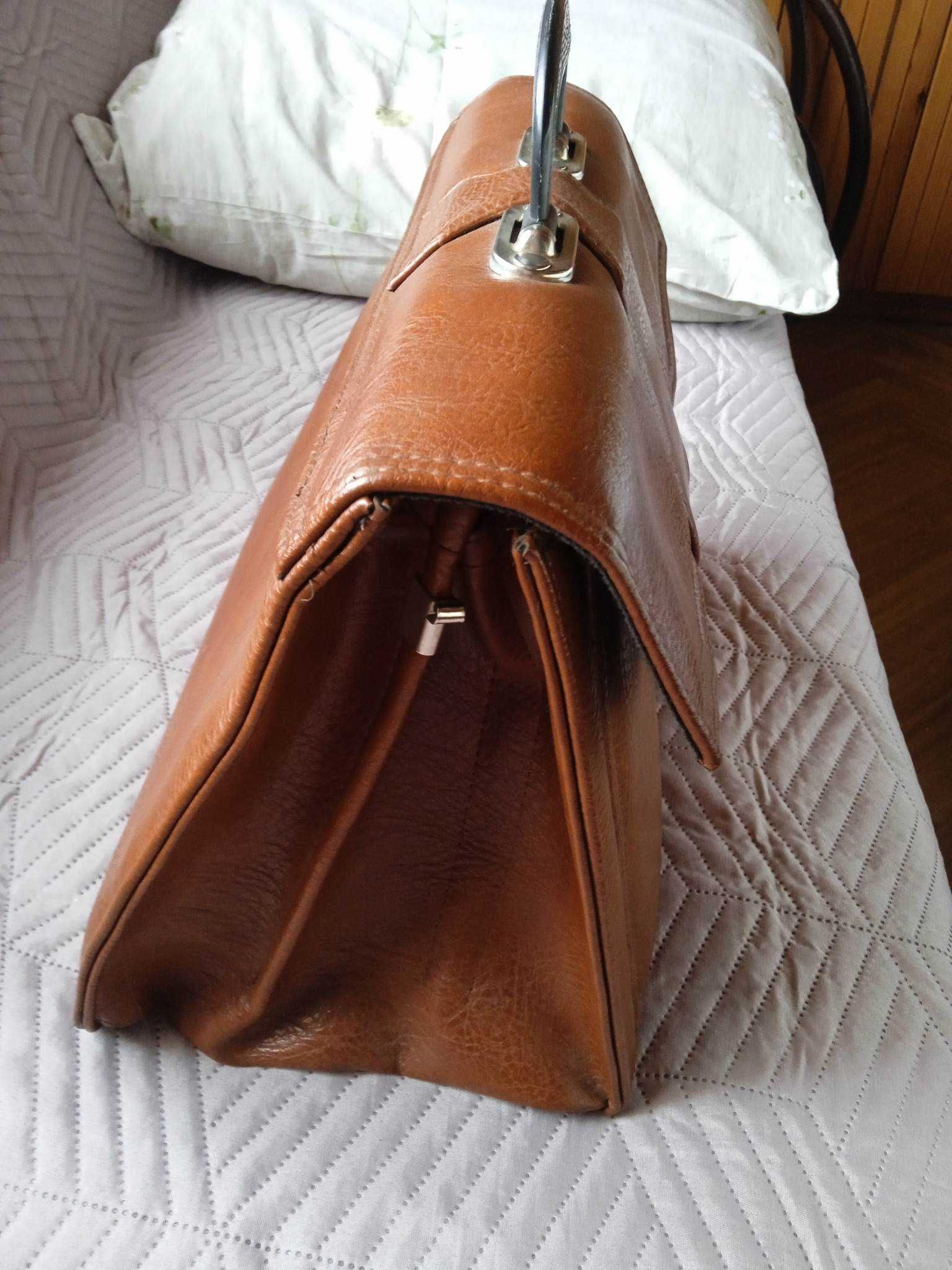 Torba skórzana brązowa / teczka 38 cm x 30 cm