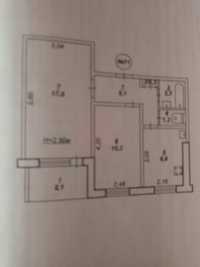 Продам 2 комнатную квартиру в Ц/Городском районе 45,1/27,3/6,8.