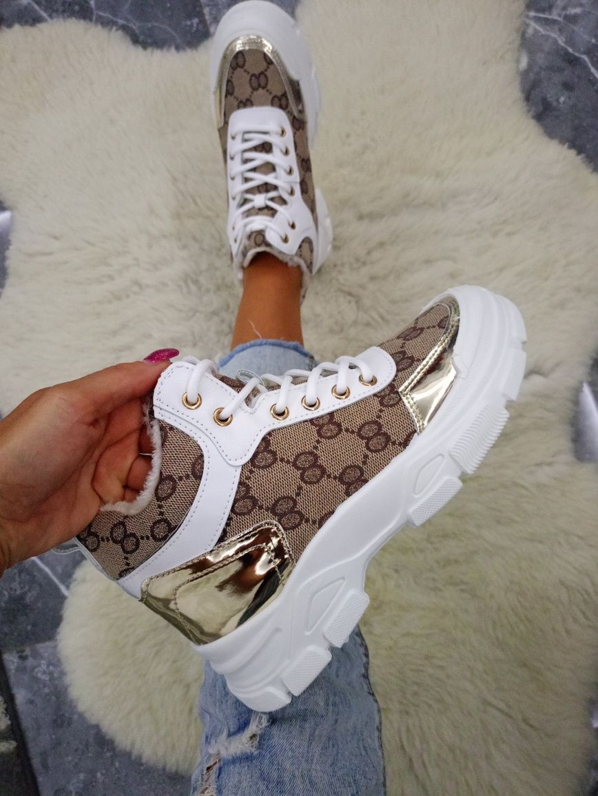Sneakersy botki ocieplane damskie rozmiar 39