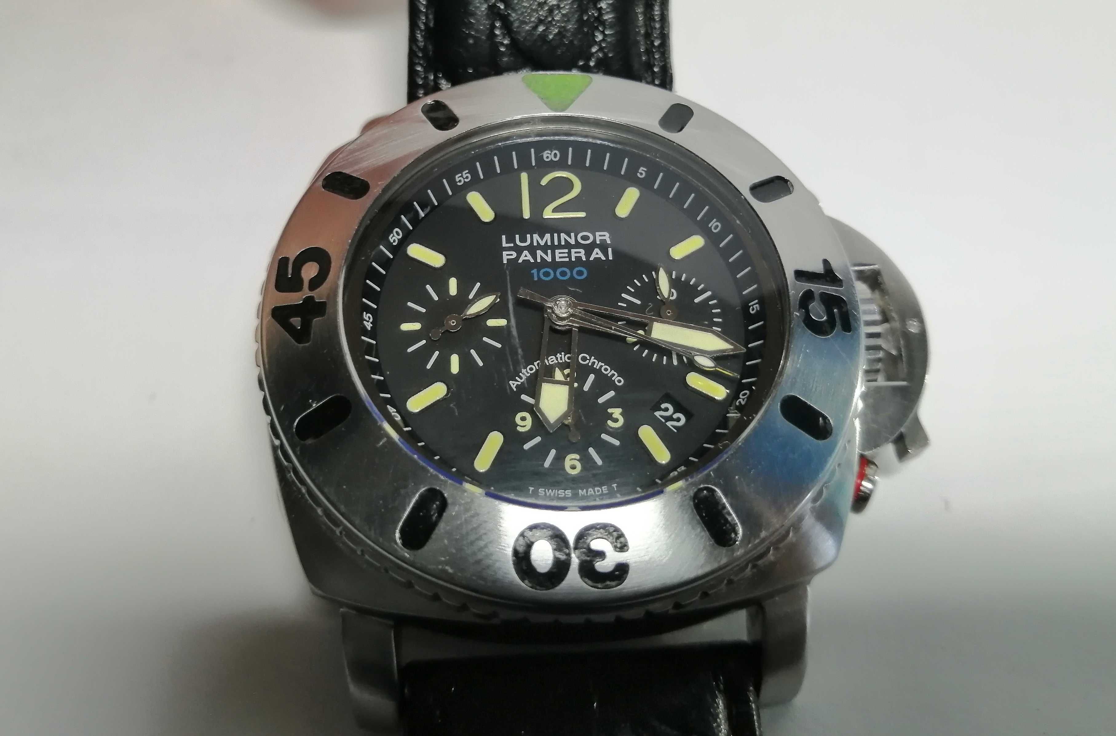 Часы Officine Panerai Luminor Chrono 1000м дайвер. Механика. Хронограф
