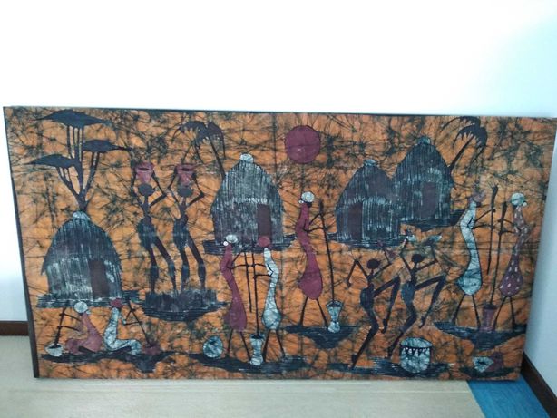 quadro tecido, arte africana
