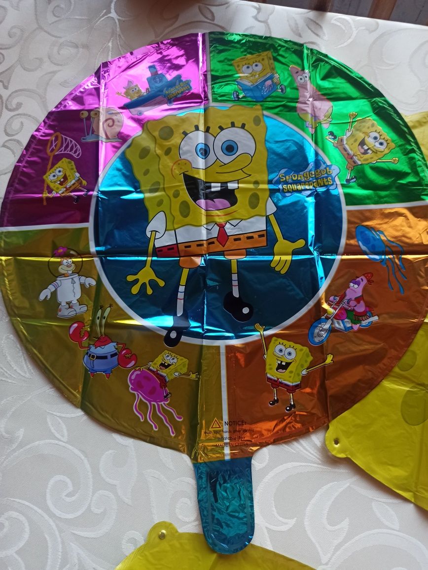 Balony foliowe spongebob, zestaw 2 sztuki, nowe