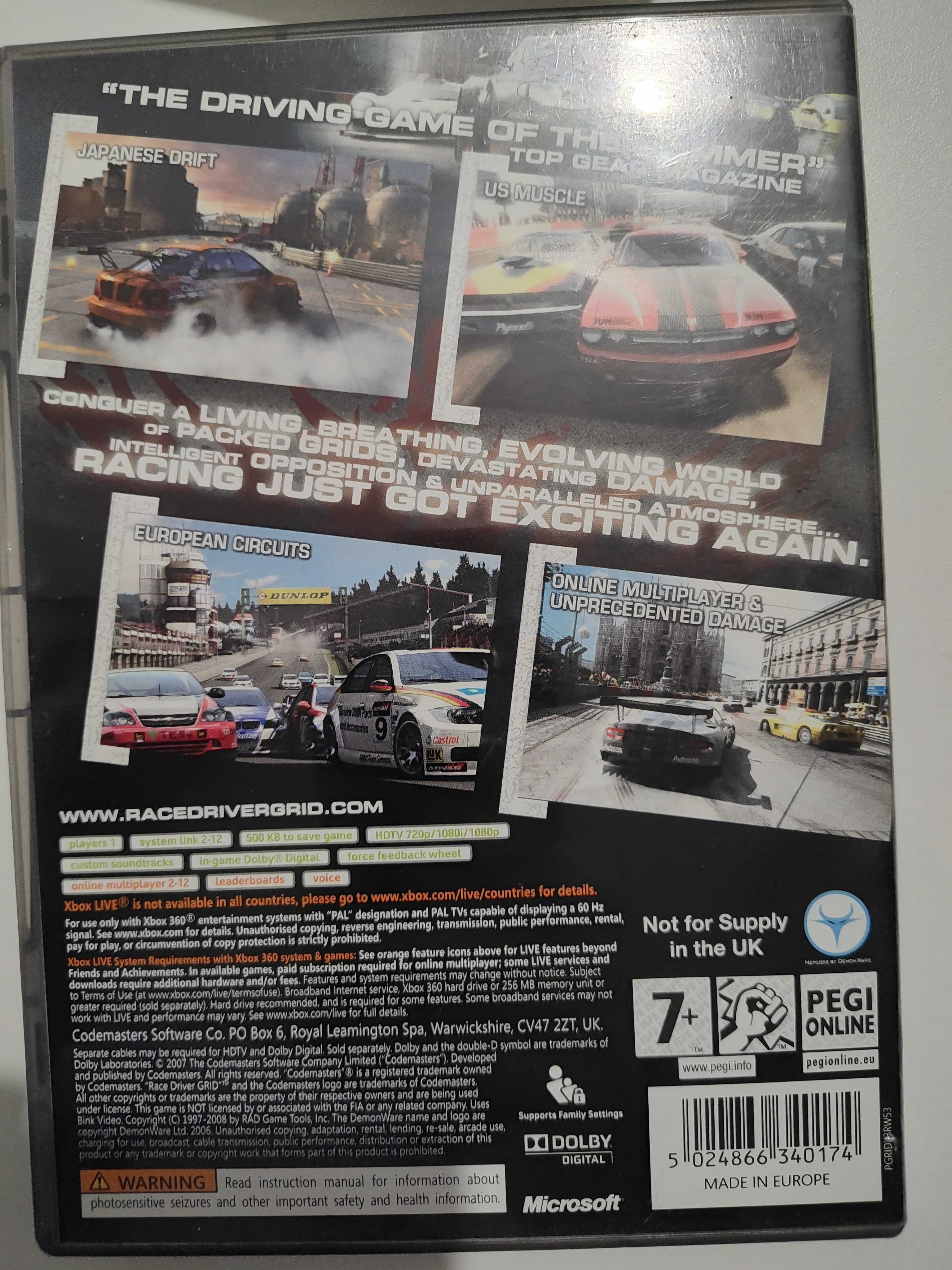 Race driver grid xbox 360 grid xbox 360