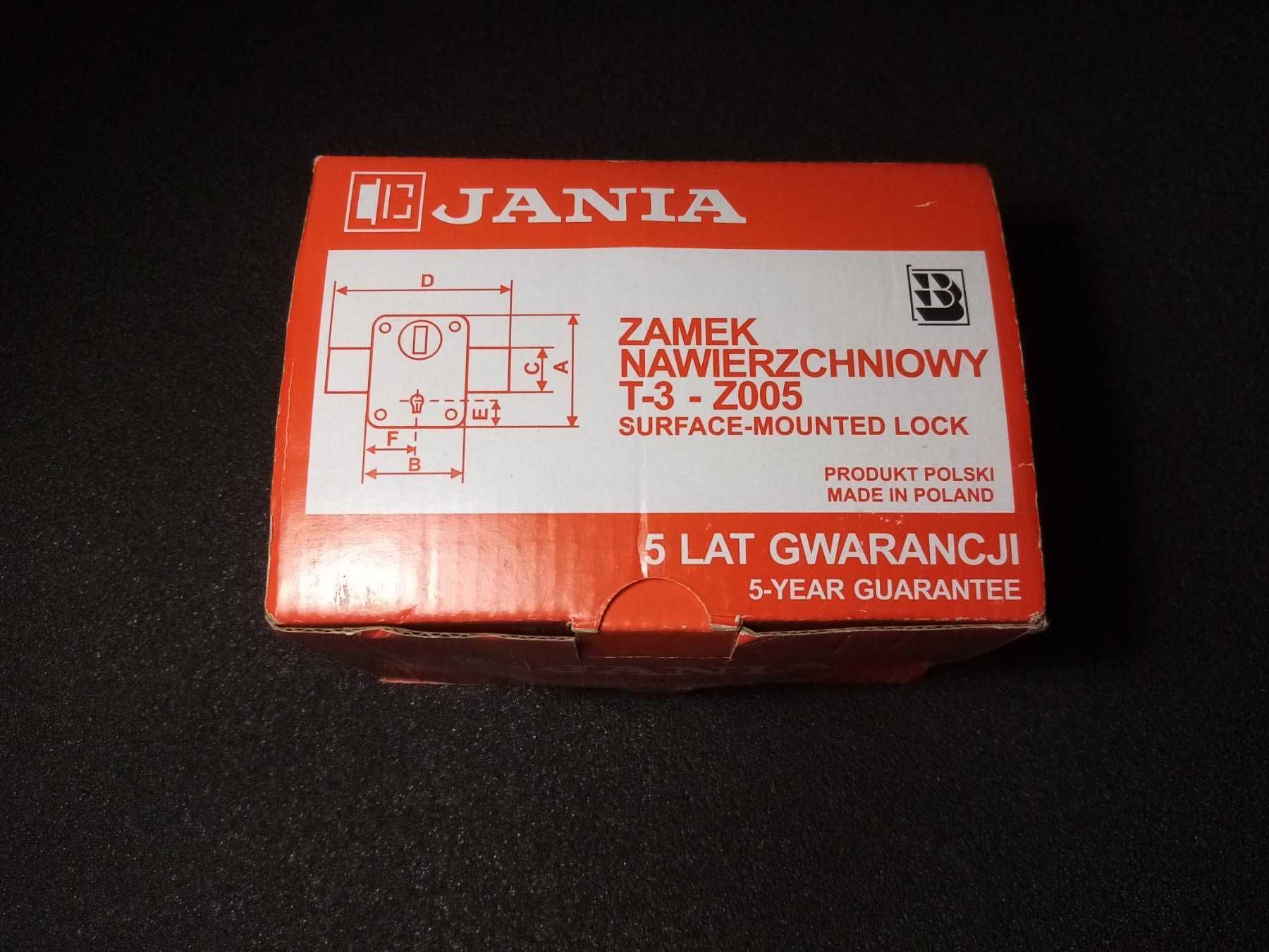 Накладний замок для дверей Jania Т-3 - Z005 польский