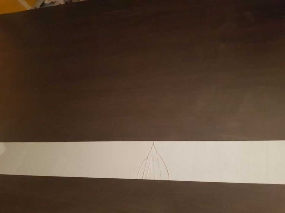 duże biurko stół brązowe do gaminetu prezes szklana wstawka 90 x 180