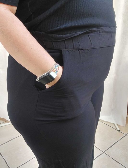 Spodnie cienkie 100% Wiskoza Gina Tricot 44/46 7/8 dlugość