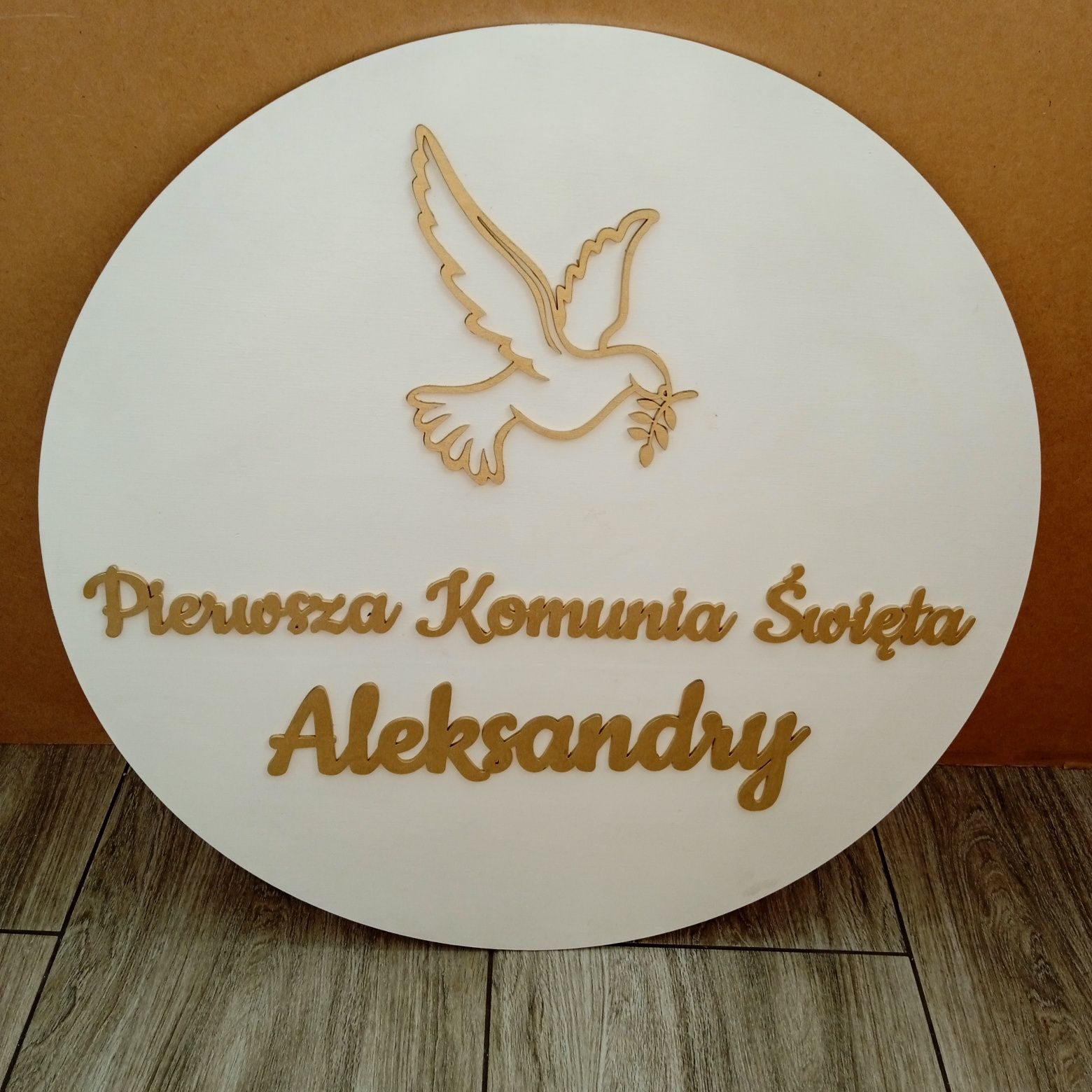 Tablica powitalna komunia święta Aleksandry