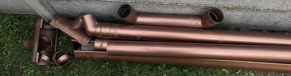 Rynny firmy GAMRAT PVC UŻYWANE w kolorze Miedź