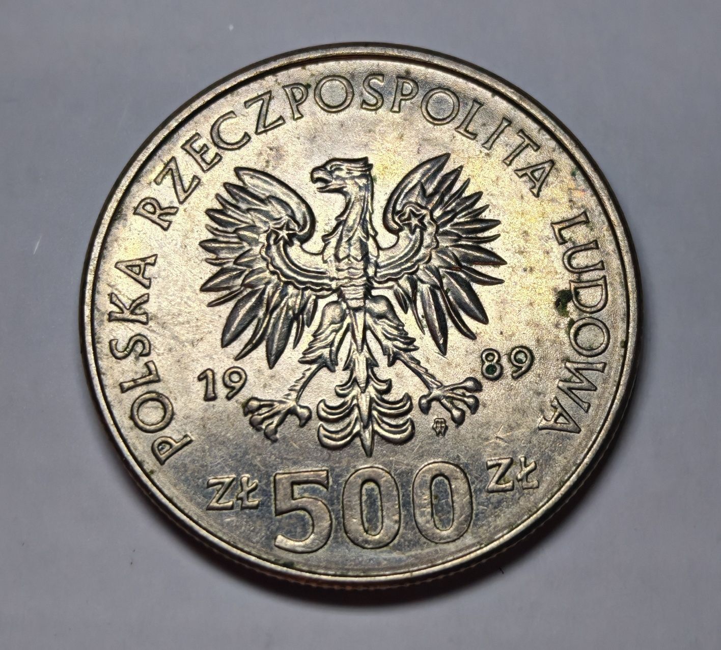 Moneta 500 zł złotych Wojna Obronna 1989 r