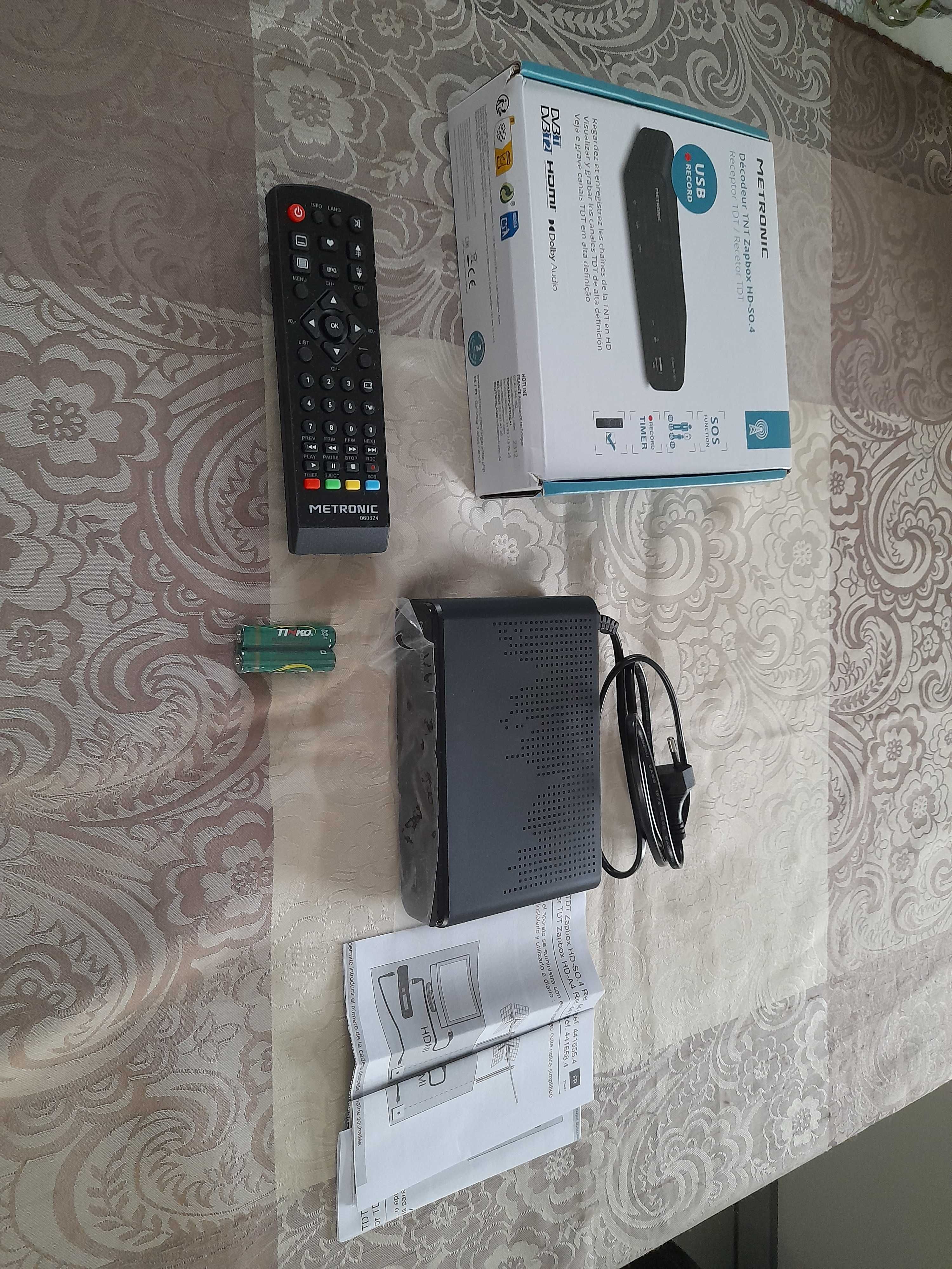 Metronic Zapbox HD-So.4 Dekoder TNT z portem USB Czarny