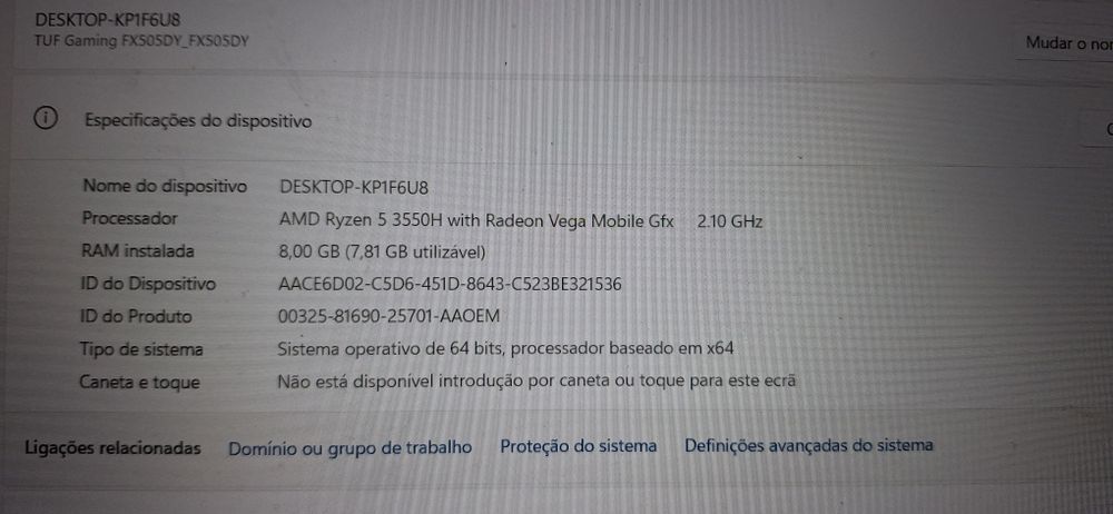 Asus Tuf  GAMING FX505DY